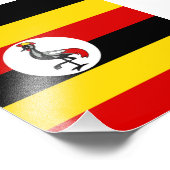 Impression Photo Drapeau de l'Ouganda (Coin)