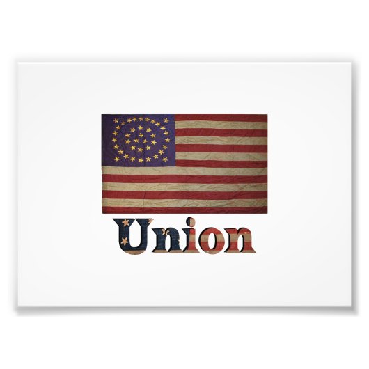 Impression Photo Drapeau de l'Union de guerre civile ✨ antique hist (Devant)