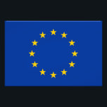 Impression Photo Drapeau de l'Union européenne<br><div class="desc">Drapeau patriotique de l'Union européenne.</div>