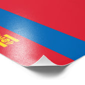 Impression Photo Drapeau de Mongolie (Coin)