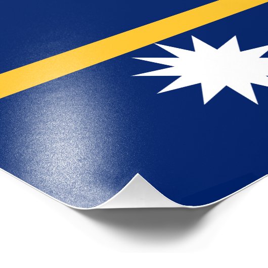 Impression Photo Drapeau de Nauru (Coin)