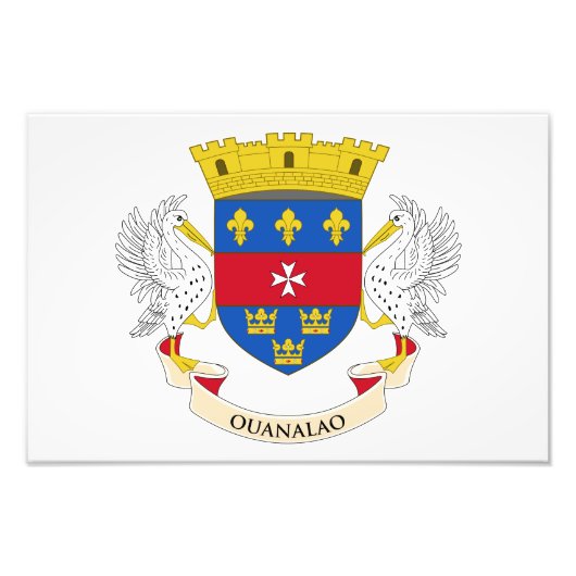 Impression Photo Drapeau de Saint-Barthélemy (Devant)