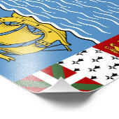 Impression Photo Drapeau de Saint-Pierre-et-Miquelon (Coin)