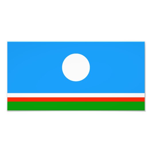 Impression Photo Drapeau de Sakha (Devant)