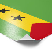 Impression Photo Drapeau de Sao Tomé-et-Principe (Coin)