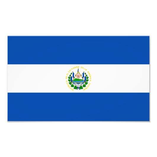 Impression Photo Drapeau d'El Salvador (Devant)