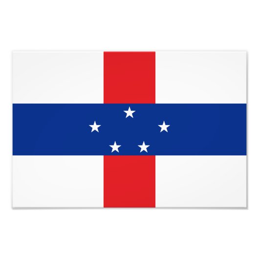 Impression Photo Drapeau des Antilles néerlandaises (Devant)