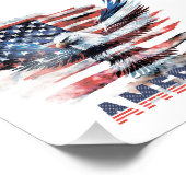 Impression Photo Drapeau des États-Unis. Amérique (Coin)