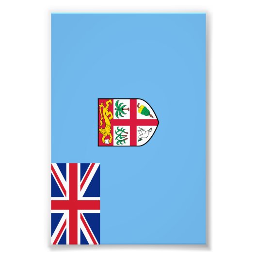 Impression Photo Drapeau des Fidji (Devant)