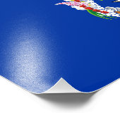 Impression Photo Drapeau des îles Mariannes du Nord (Coin)