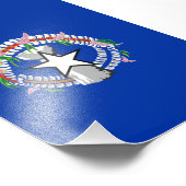 Impression Photo Drapeau des îles Mariannes du Nord (Coin)