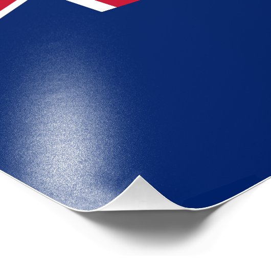 Impression Photo Drapeau des îles Vierges britanniques (Coin)