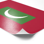 Impression Photo Drapeau des Maldives (Coin)