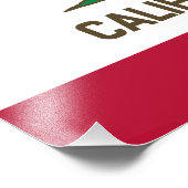 Impression Photo Drapeau d'État de la République de Californie (Coin)