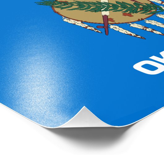 Impression Photo Drapeau d'État de l'Oklahoma (Coin)