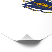 Impression Photo Drapeau d'État du Massachusetts (Coin)