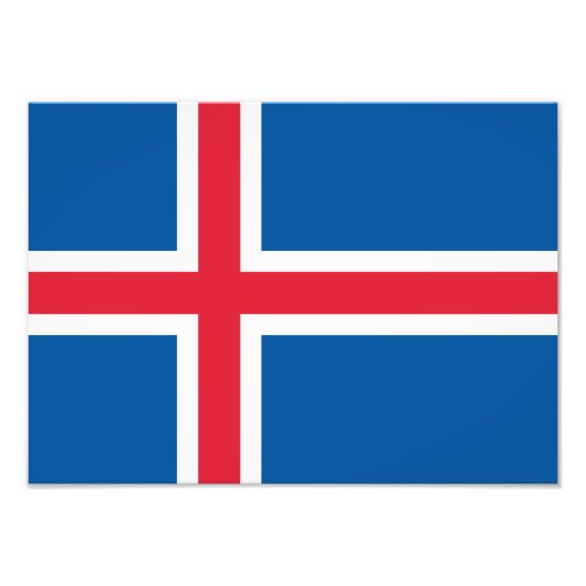 Impression Photo Drapeau d'Islande (Devant)
