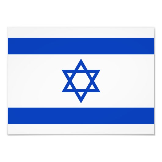 Impression Photo Drapeau d'Israël (Devant)