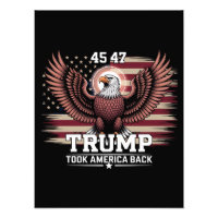 Drapeau du 45e et 47e président Trump 2025 Aigle A