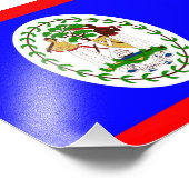 Impression Photo Drapeau du Belize (Coin)
