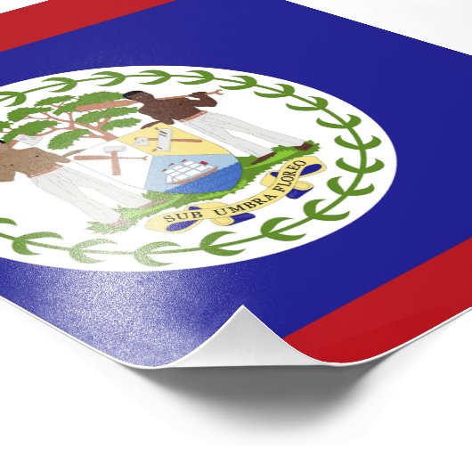 Impression Photo Drapeau du Belize (Coin)