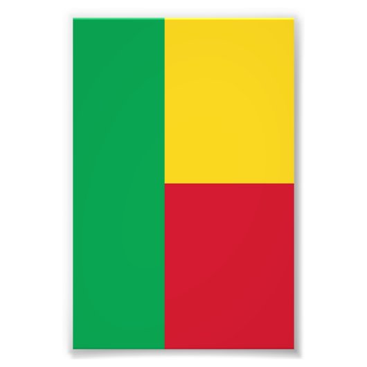 Impression Photo Drapeau du Bénin (Devant)