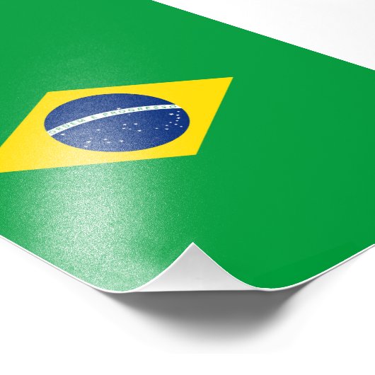 Impression Photo Drapeau du Brésil (Coin)