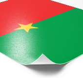 Impression Photo drapeau du Burkina Faso (Coin)