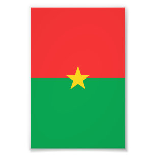 Impression Photo drapeau du Burkina Faso