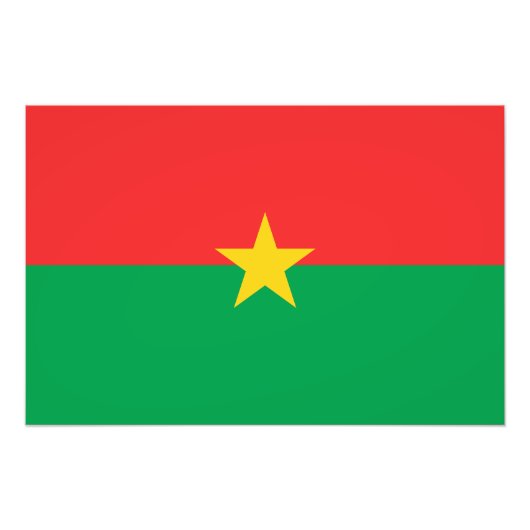 Impression Photo Drapeau du Burkina Faso patriotique (Devant)