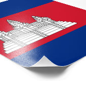 Impression Photo drapeau du Cambodge (Coin)
