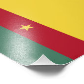 Impression Photo drapeau du Cameroun (Coin)