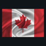 Impression Photo Drapeau du Canada<br><div class="desc">Impression photo avec le drapeau du Canada dans un style de tissu ondulé. Ce design présente les couleurs du drapeau canadien et un design avec un bel effet texturé de matériau de tissage. Ce drapeau est une excellente façon de vous montrer fier d'être originaire du Canada.</div>