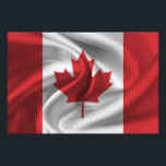 Impression Photo Drapeau du Canada<br><div class="desc">Impression photo avec le drapeau du Canada dans un style de tissu ondulé. Ce design présente les couleurs du drapeau canadien et un design avec un bel effet texturé de matériau de tissage. Ce drapeau est une excellente façon de vous montrer fier d'être originaire du Canada.</div>