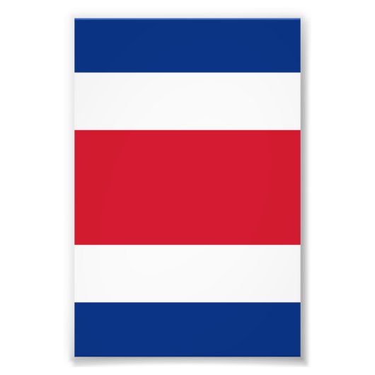 Impression Photo Drapeau du Costa Rica (Devant)