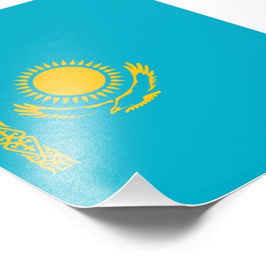 Impression Photo Drapeau du Kazakhstan (Coin)