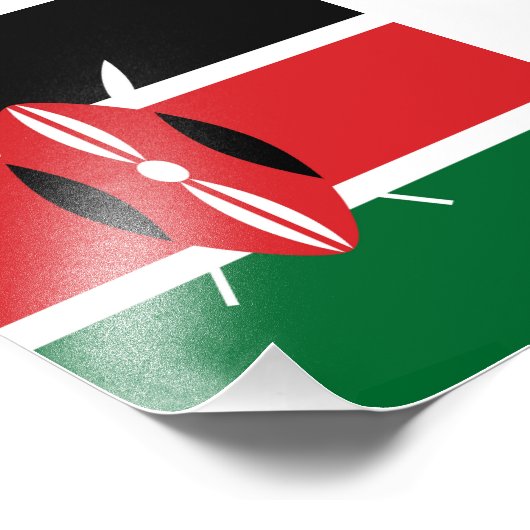 Impression Photo Drapeau du Kenya (Coin)
