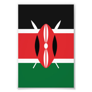 Impression Photo Drapeau du Kenya