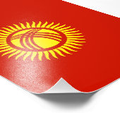 Impression Photo Drapeau du Kirghizistan (Coin)