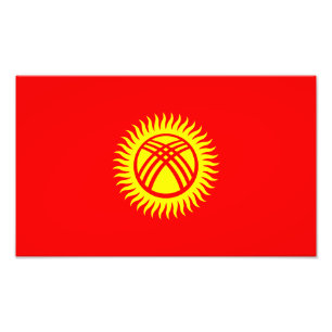 Impression Photo Drapeau du Kirghizistan