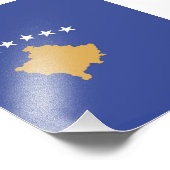 Impression Photo drapeau du Kosovo (Coin)