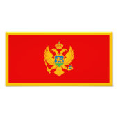 Impression Photo Drapeau du Monténégro (Devant)