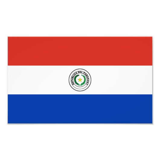 Impression Photo Drapeau du Paraguay (Devant)
