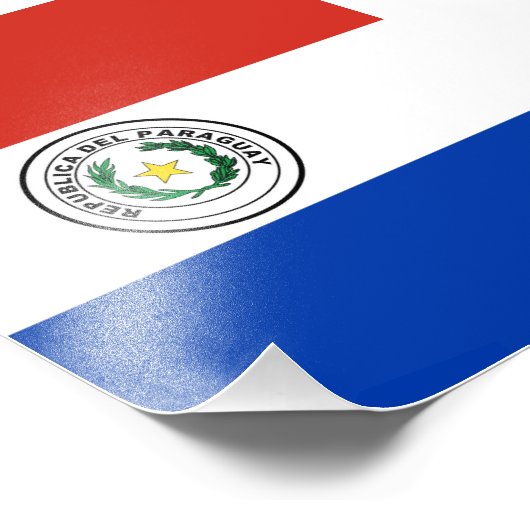 Impression Photo Drapeau du Paraguay (Coin)