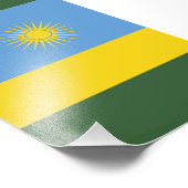 Impression Photo Drapeau du Rwanda (Coin)
