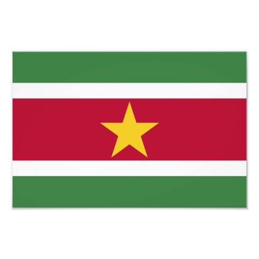 Impression Photo Drapeau du Suriname (Devant)