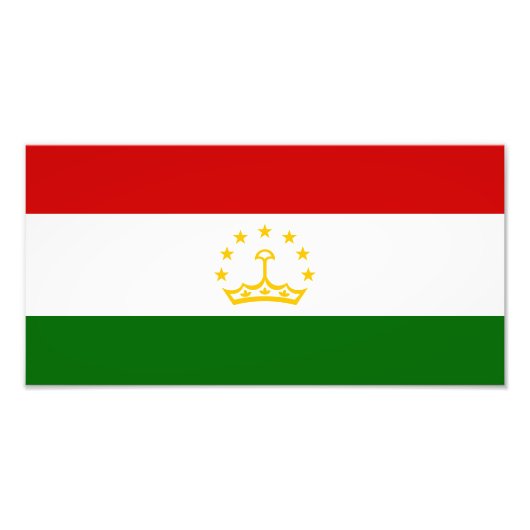 Impression Photo Drapeau du Tadjikistan (Devant)
