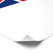 Impression Photo Drapeau du territoire antarctique britannique (Coin)