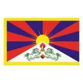 Impression Photo Drapeau du Tibet libre (Devant)