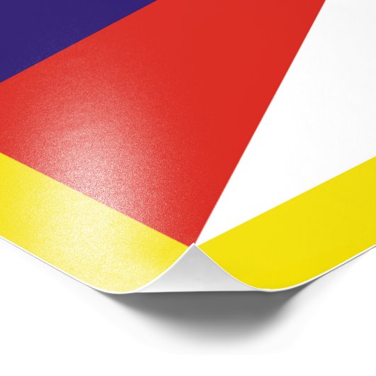 Impression Photo Drapeau du Tibet libre (Coin)